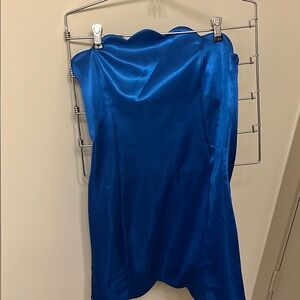 Topshop Strapless Scallop Mini Dress